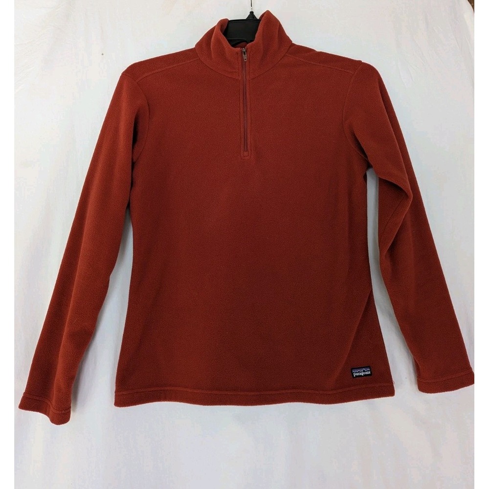 Patagonia Sweater  Women's Medium 1/2 Zip Pullover Fleece Red Polyester